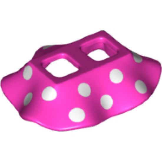 Minifigure, Body Wear Skirt Plastic with 16 White Polka Dots Pattern (Minnie)