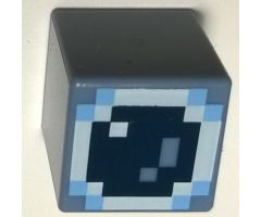 Minifigure, Head, Modified Cube with Minecraft Skin 4 Pattern