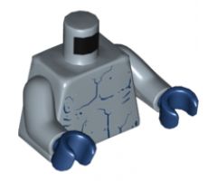 Torso Alien with Muscles Outline and Cracks Pattern / Sand Blue Arms / Dark Blue Hands