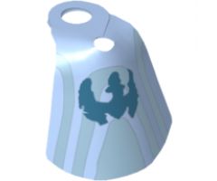 Minifigure, Body Wear Armor Pauldron Cloth, Long Rounded with Mandalorian Pattern