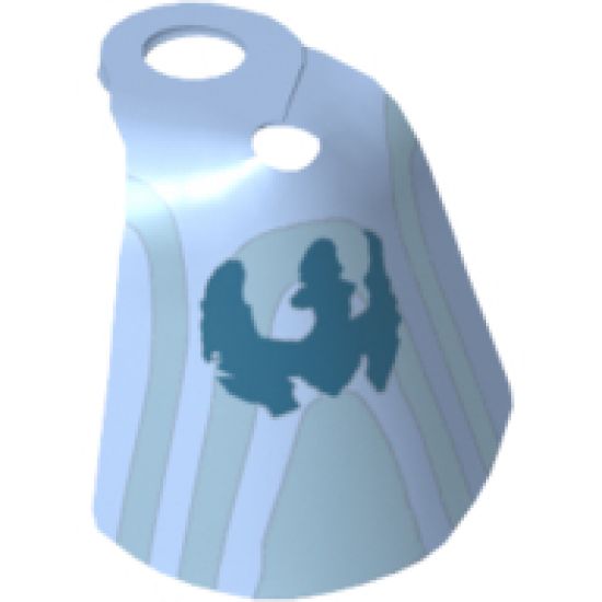 Minifigure, Body Wear Armor Pauldron Cloth, Long Rounded with Mandalorian Pattern