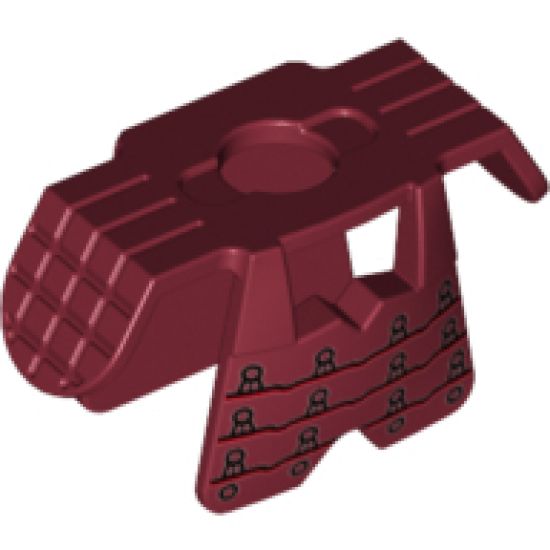 Minifigure, Body Wear Armor Ninja Style with Black Clasps Pattern