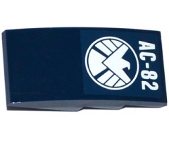 Slope, Curved 4 x 2 with 'AC-82' and SHIELD Logo Pattern (Sticker) - Set 76036