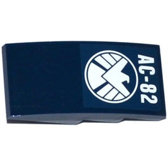 Slope, Curved 4 x 2 with 'AC-82' and SHIELD Logo Pattern (Sticker) - Set 76036