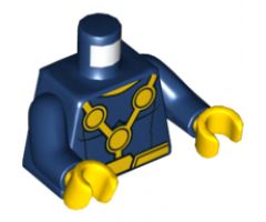 Torso Spider-Man Shirt with 3 Yellow Circles and Belt Pattern / Dark Blue Arms / Yellow Hands