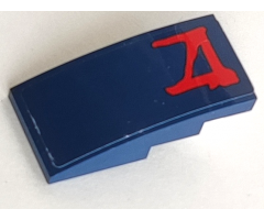 Slope, Curved 4 x 2 with Red Stylized 'A' Pattern (Sticker) - Set 75087