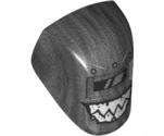Minifigure, Headgear Accessory Visor Welding with Black and White Viewing Lens and White Teeth Pattern