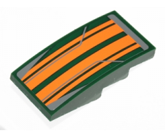 Slope, Curved 4 x 2 with Orange Stripes Pattern (Sticker) - Set 75090