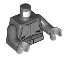 Torso SW Imperial Combat Driver with Light Bluish Gray Vest Belt Pattern / Dark Bluish Gray Arms / Light Bluish Gray Hands