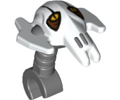 Minifigure, Head, Modified SW General Grievous White Pattern