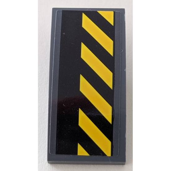 Slope, Curved 4 x 2 with Black and Yellow Danger Stripes Pattern (Sticker) - Set 70915