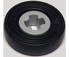 Wheel & Tire Assembly Technic Bush 1/2 Smooth with Black Tire 14mm D. x 4mm Smooth Small Single with Number Molded on Side (4265c / 59895)