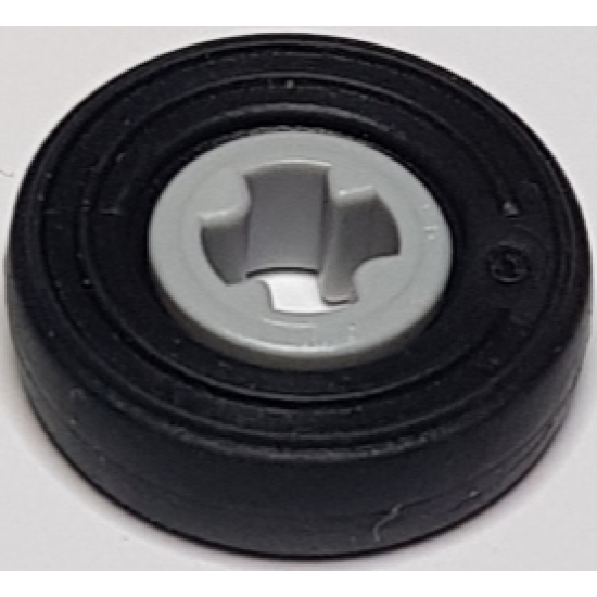 Wheel & Tire Assembly Technic Bush 1/2 Smooth with Black Tire 14mm D. x 4mm Smooth Small Single with Number Molded on Side (4265c / 59895)
