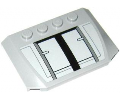Wedge 4 x 6 x 2/3 Triple Curved with SW AT-TE Armor Plates Pattern (Sticker) - Set 75019