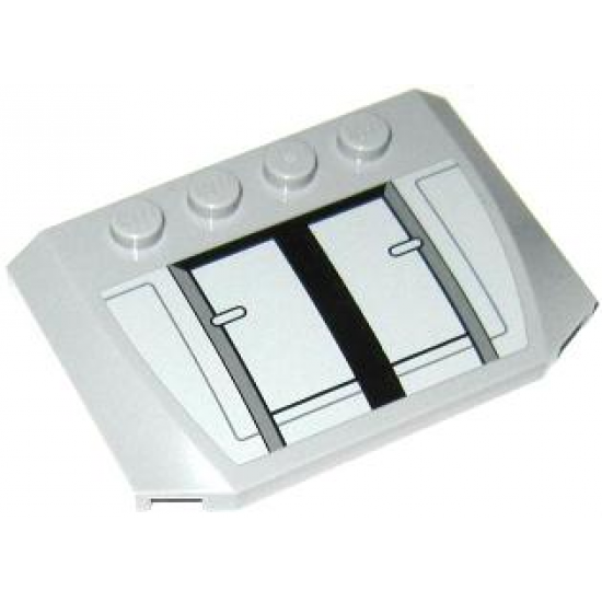 Wedge 4 x 6 x 2/3 Triple Curved with SW AT-TE Armor Plates Pattern (Sticker) - Set 75019