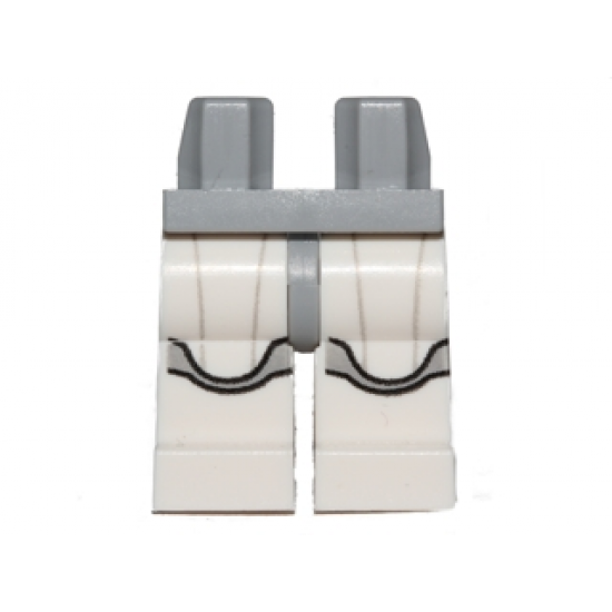 Hips and White Legs with SW Jek-14 Armor with Light Bluish Gray Markings Pattern