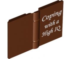 Minifigure, Utensil Book 2 x 3 with White 'Coping with a High IQ' Pattern