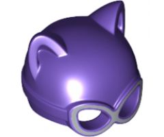 Minifigure, Headgear Mask Catwoman with Silver Goggles Pattern