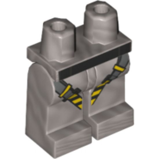 Hips and Legs with Gray, Yellow and Black Harness Pattern