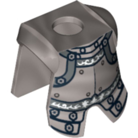 Minifigure, Body Wear Armor Breastplate with Leg Protection, Heroic Knight Pattern