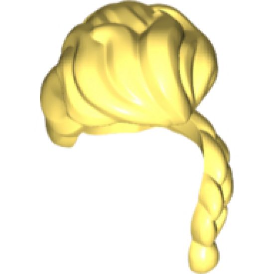 Minifigure, Hair Full and Long, Swept Back Bangs, Long Braid over Left Shoulder