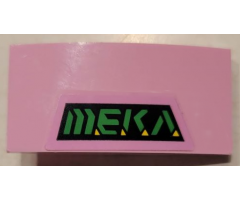 Slope, Curved 4 x 2 with 'MEKA' Pattern Model Left Side (Sticker) - Set 75973