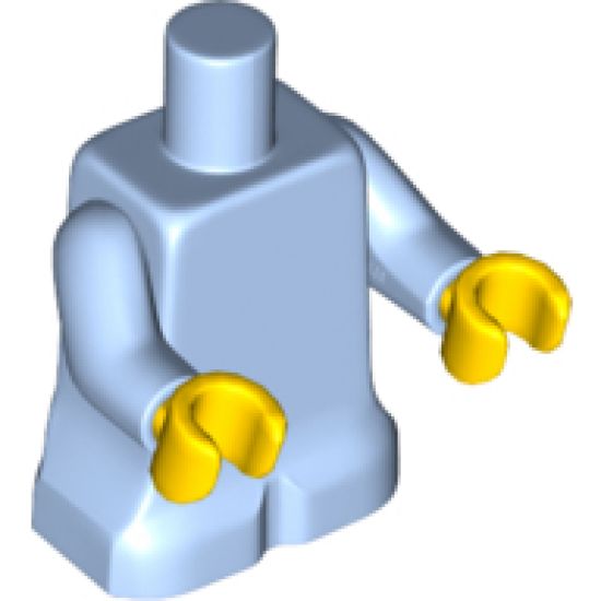 Body Baby, Plain, Bright Light Blue Arms, Yellow Hands