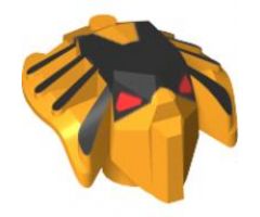 Minifigure, Head, Modified Bionicle Toa Mahri Hewkii / Jaller with Red Eyes Pattern (Hewki)