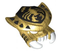 Minifigure, Headgear Mask Scorpion with White Fangs and Pincers, Black Spikes and Scorpion Emblem Pattern