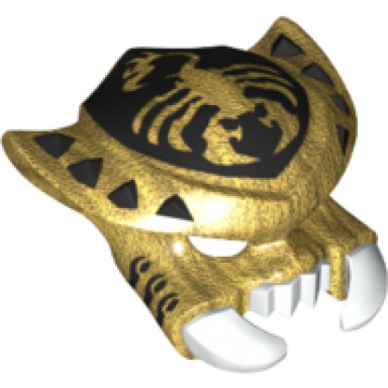 Minifigure, Headgear Mask Scorpion with White Fangs and Pincers, Black Spikes and Scorpion Emblem Pattern