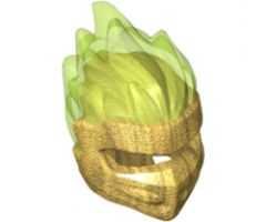 Minifigure, Headgear Ninjago Wrap Type 5 with Trans-Bright Green Energy Effect Pattern