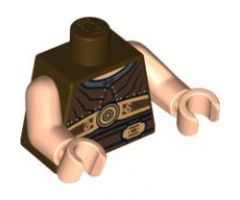 Torso Armor Ribbed with Disc and Two Buckles Pattern / Light Nougat Arms / Light Nougat Hands