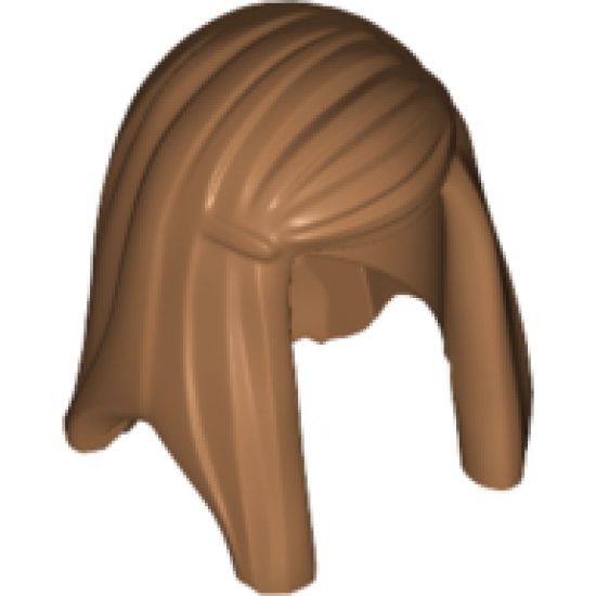 Minifigure, Hair Female Long Straight with Left Side Part