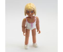 Belville Female - White Swimsuit with Dark Pink Bows Pattern, Light Yellow Hair