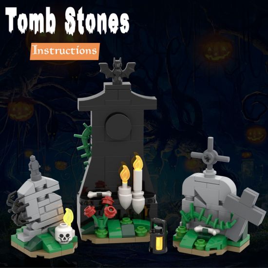 TOMB GRAVES STONES - LEGO SPOOKY HALLOWEEN MOC