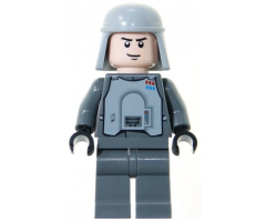 Imperial Officer with Battle Armor (Captain / Commandant / Commander) - Dark Bluish Gray Legs, Smirk
