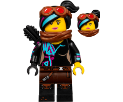 Lucy Wyldstyle with Black Quiver, Reddish Brown Scarf and Goggles, Smile / Angry