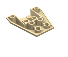 Wedge 4 x 4 Triple Inverted with Connections between 2 Studs