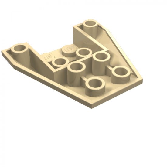 Wedge 4 x 4 Triple Inverted with Connections between 2 Studs