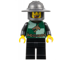 Kingdoms - Dragon Knight Quarters, Helmet with Broad Brim, Missing Tooth (Chess Pawn)