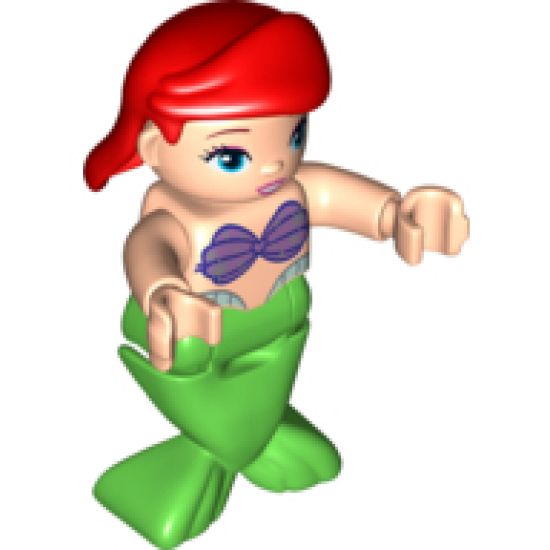 Duplo Figure, Disney Princess, Ariel / Arielle, Bright Green Tail (Mermaid)