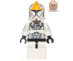 Clone Trooper Pilot (Phase 1) - Bright Light Orange Markings, Scowl