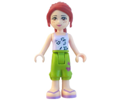 Friends Mia, Lime Cropped Trousers, Lavender Top