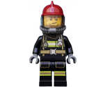 Fire - Reflective Stripes with Utility Belt, Dark Red Fire Helmet, Breathing Neck Gear with Air Tanks, Crooked Smile and Scar
