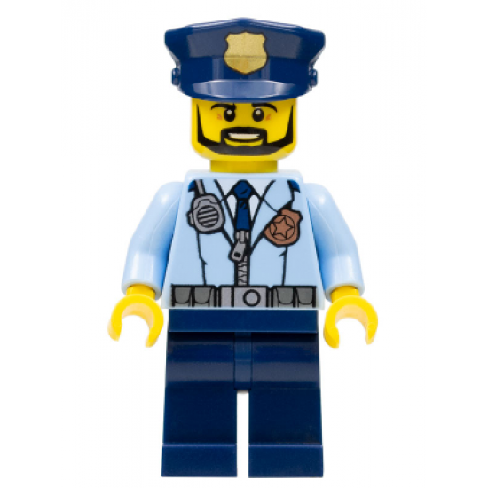 Police - City Officer, Zipper Jacket and Badge, Prison Island Police Chief