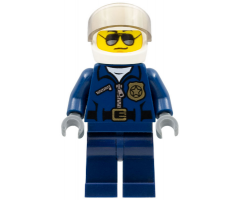 Police - City Helicopter Pilot, Sunglasses, Black Eyebrows