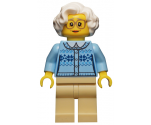 Grandmother - Fair Isle Sweater, White Hair, Tan Legs, Glasses