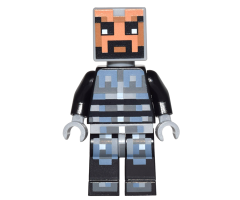 Minecraft Skin 5 - Pixelated, Male with Black and Silver Armor