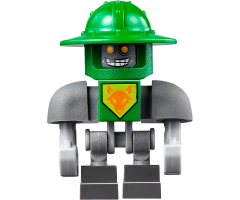 Aaron Bot - Dark Bluish Gray Shoulders and Green Helmet