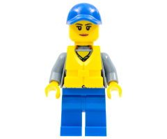 Coast Guard City - Female Crew Member, Blue Cap with Life Jacket